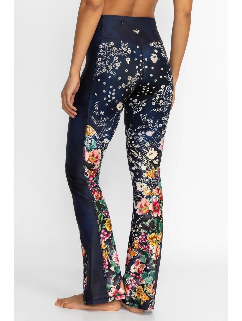 Johnny Was Women’s XL Leggings Baby Bell Floral Bursting High Waist Bee Active